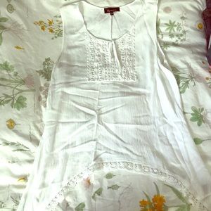 White loose-fitting top